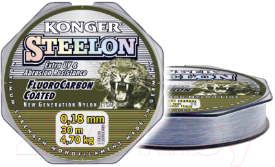 Леска монофильная Konger Steelon Fluorocarbon 0.08мм 30м / 220030008