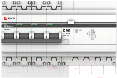 Дифференциальный автомат EKF АД-4 50А/30мА / DA4-50-30 - фото