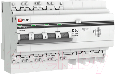 Дифференциальный автомат EKF АД-4 50А/30мА / DA4-50-30