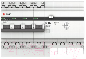 Дифференциальный автомат EKF PROxima АД-4 32А/30мА / DA4-32-30-pro - фото
