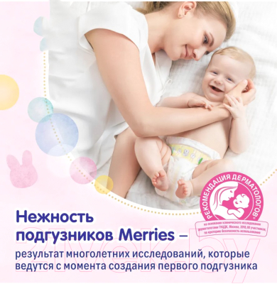 Подгузники детские Merries Econom N/B XS