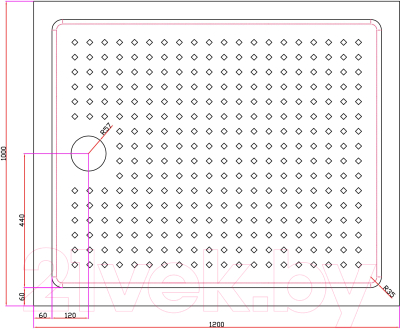 Душевой поддон Cezares TRAY-A-AH-120/100-15-W