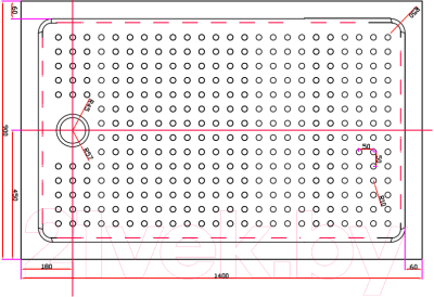 Душевой поддон Cezares TRAY-A-AH-140/90-15-W