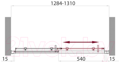 Душевая дверь BelBagno UNO-BF-1-130-C-Cr