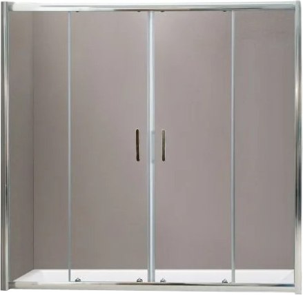 Стеклянная шторка для ванны BelBagno UNO-VF-2-170/145-P-Cr - фото