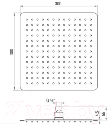 Лейка верхнего душа Deante Floks NAC 009K