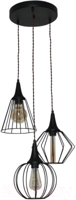 Люстра Элетех Форма 231 НСБ 01-3х60-141 / 1005404242 (черный) - фото