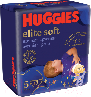 Подгузники-трусики детские Huggies Elite Soft Overnites 5