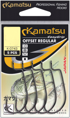 Набор крючков рыболовных KAMATSU Offset Regular K-0743 № 01 / 516300301