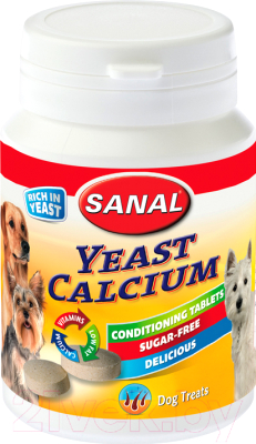 Лакомство для собак Sanal Yeast Calcium / 2016SD - фото