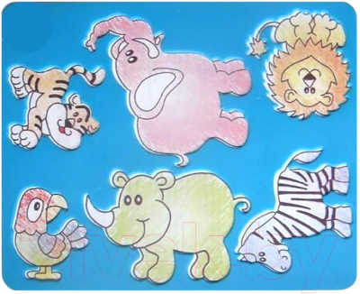 Трафарет ЛУЧ Веселые зверята / 10С 530-08 - фото