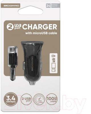 Зарядное устройство автомобильное Atomic C240M