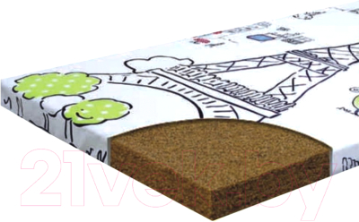Матрас в кроватку Топотушки Эко-Лайн Эко-Кокос 60x119 - фото