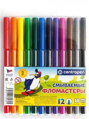 Фломастеры Centropen Пингвины / 7790 1285 - фото