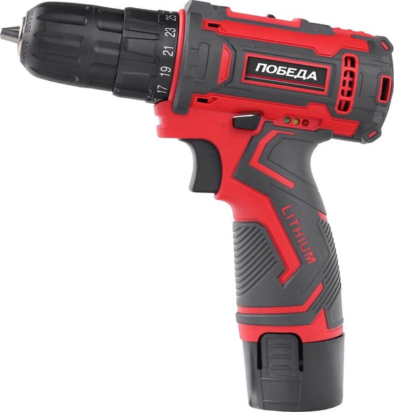 Аккумуляторная дрель-шуруповерт Победа ДА-12П/2 Ли - фото