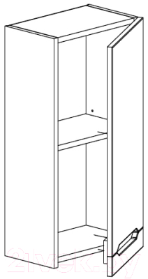 Шкаф для ванной СанитаМебель Сизаль 24.350 (правый)