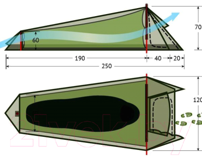 Палатка Tengu Mark 1.02B / 7102.1921 (камуфляж)