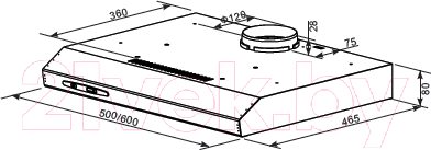 Вытяжка плоская HOMSair Horizontal 60