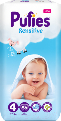 Подгузники детские Pufies Sensitive Maxi 9-14кг - фото