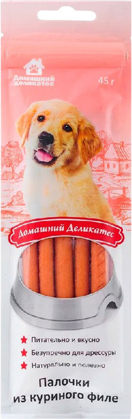 Лакомство для собак Домашний деликатес Палочки из куриного филе - фото