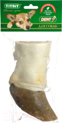 Лакомство для собак TiTBiT Нога говяжья резаная / 1907 - фото