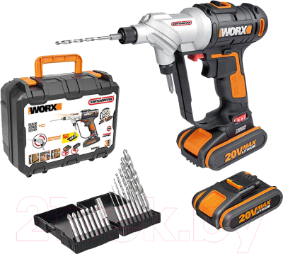 Аккумуляторная дрель-шуруповерт Worx Switchdriver WX176.2 - фото