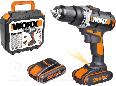 Аккумуляторная дрель-шуруповерт Worx WX183.1 - фото