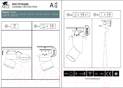 Потолочный светильник Arte Lamp Orione A6010SP-1BK