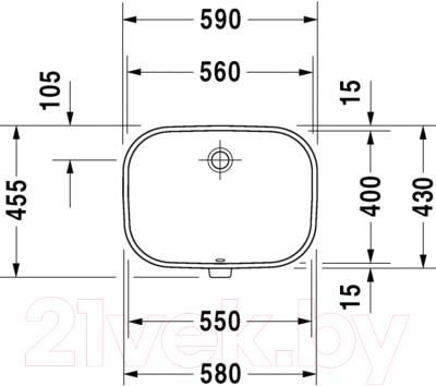 Умывальник Duravit D-Code 55x40