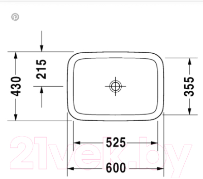 Умывальник Duravit DuraStyle 60x43