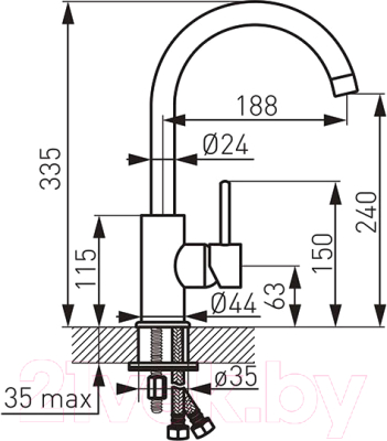 Смеситель Ferro Lugio BLG4BL