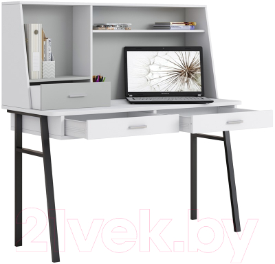 Письменный стол Polini Kids Kids Aviv 1455 (серый/белый/серый)