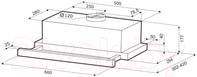 Вытяжка телескопическая Krona Kamilla 600 / 00026269