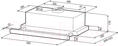 Вытяжка телескопическая Krona Kamilla 600 Supernova B / 00026668