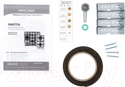 Газовая варочная панель Krona Partita 60 IX / 00026313