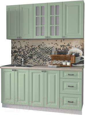 Кухонный гарнитур Интерлиния Мила Деко 1.6 Б - фото