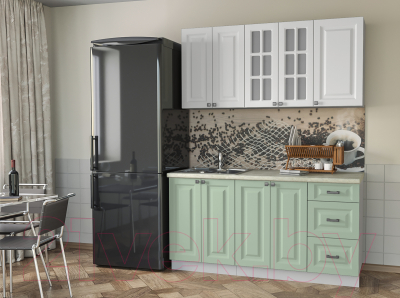 Кухонный гарнитур Интерлиния Мила Деко 1.6 Б