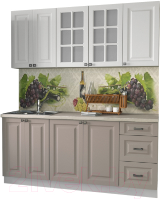 Кухонный гарнитур Интерлиния Мила Деко 1.8А - фото