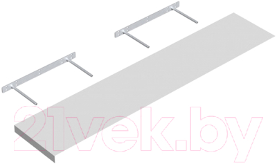 Полка Domax FS 118/24 BI / 65140 (1180x235, белый) - фото