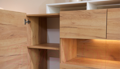 Тумба Империал Невио-2 (дуб крафт золотой/белый)