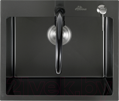 Мойка кухонная Avina HM5045 PVD (графит) - фото