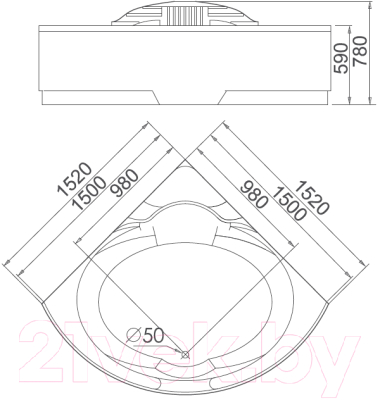 Ванна акриловая Gemy G9082 B 152x152