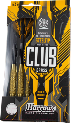 Набор дротиков для дартса Harrows Steeltip Club Brass / 5598/ 842HRED10722 - фото