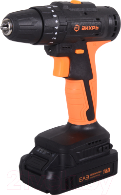 Аккумуляторная дрель-шуруповерт Вихрь ДА-18Л-2КУ/Б (72/14/23) - фото