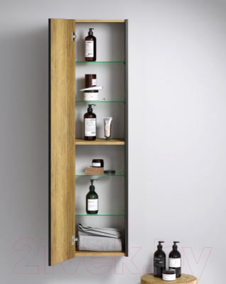 Шкаф-полупенал для ванной Aqwella Fargo / FRG0535DB