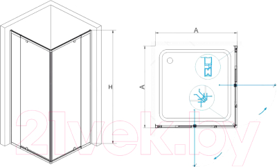 Душевой уголок RGW PA-38 / 06083899-11