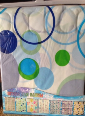 Шторка-занавеска для ванны Savol S-6PEVA02