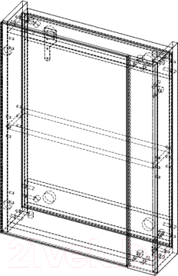 Шкаф с зеркалом для ванной АВН Лофт 50 / 62.21 (5)