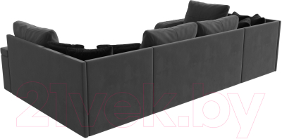 Диван П-образный Лига Диванов Николь 105 / 102984 (велюр, серый)