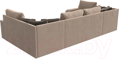 Диван П-образный Лига Диванов Николь 105 / 102978 (велюр, бежевый)